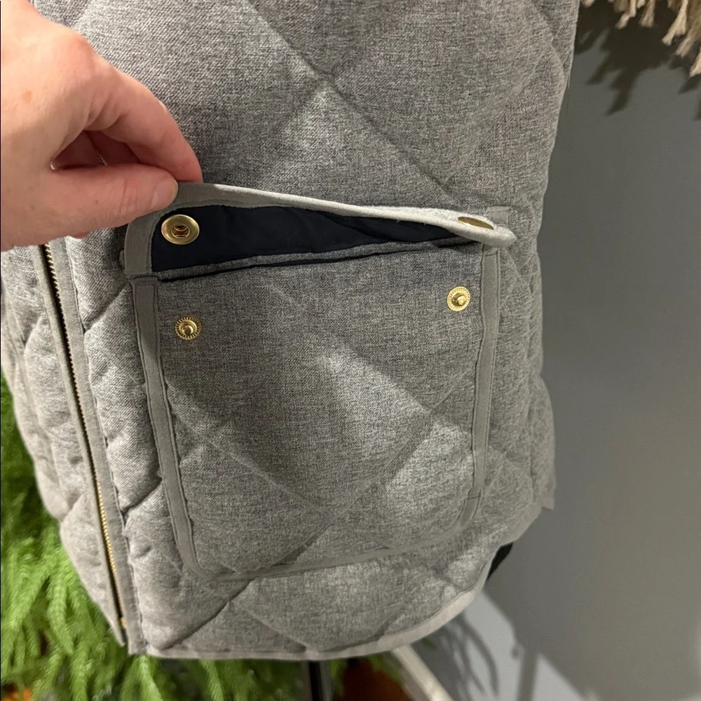 J.Crew XS Gray Quilted Women's Down Vest